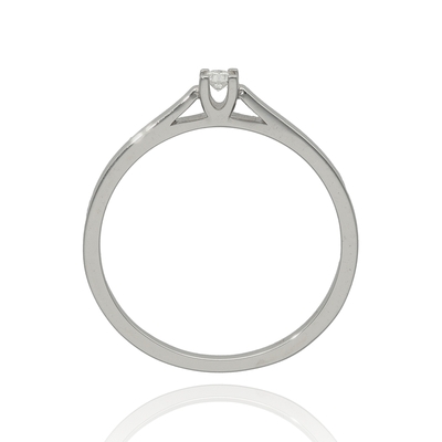 Fehér arany gyűrű 58-as méret (B42606)